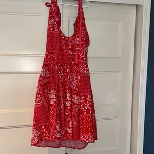 House of Harlow 1960 Floral Red Dress